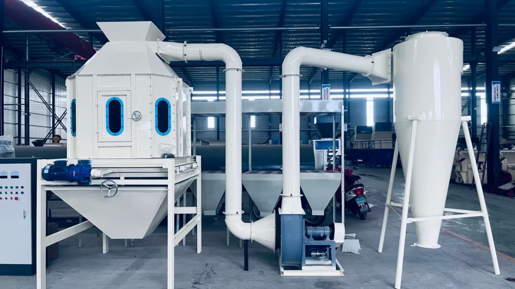 Counterflow pellet cooling machine complete unit for biomass pellet production line