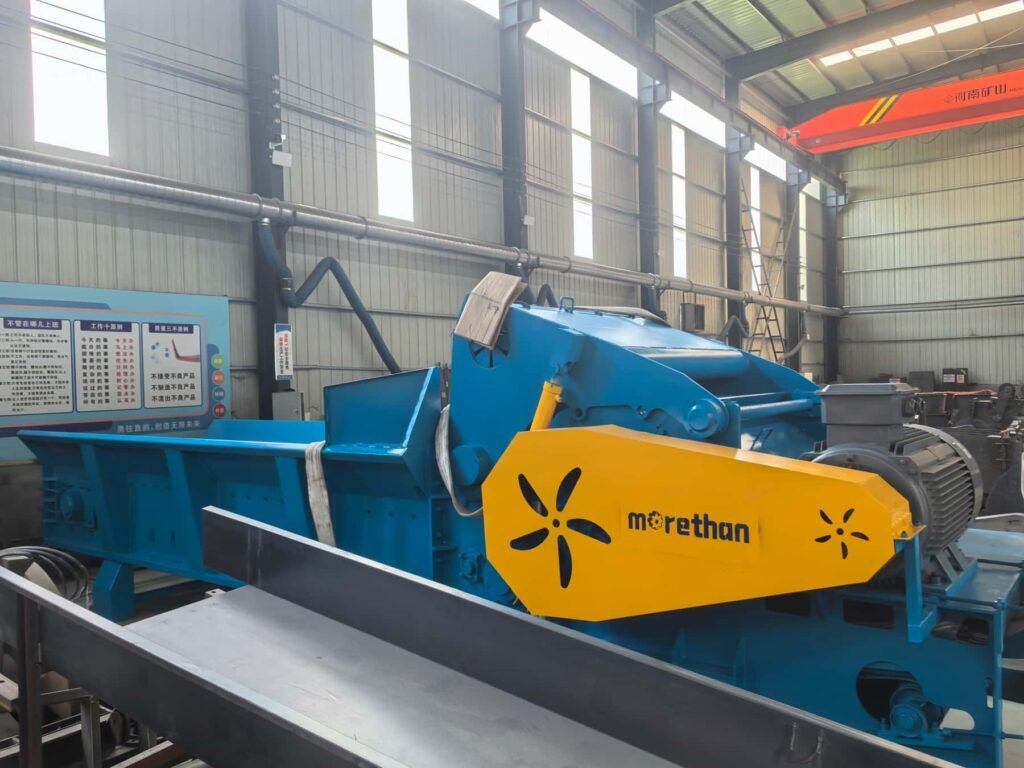 Biomass wood crushing machine from Morethan Machinery workshop