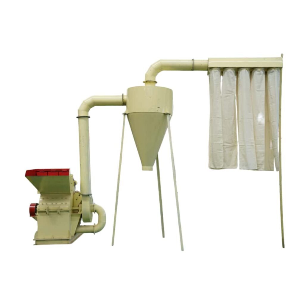 Dual Inlet Wood Crusher Wood Sawdust Making Machine with Dust Collector
