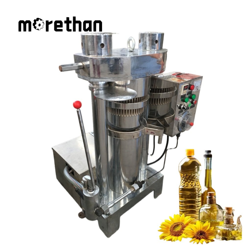 Hydraulic oil press machine for vegetable seed oil extraction
