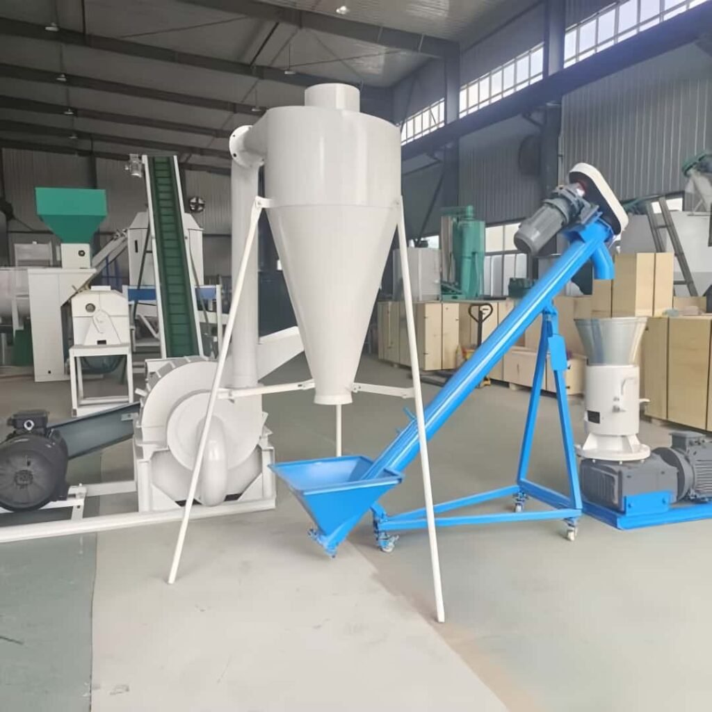 `Flat‑die small workshop and ring‑die large pellet production site`
