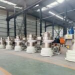 Vertical biomass pellet mills factory exhibition area