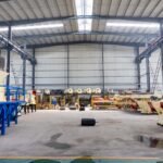 Large biomass grinder machinery showroom inside plant