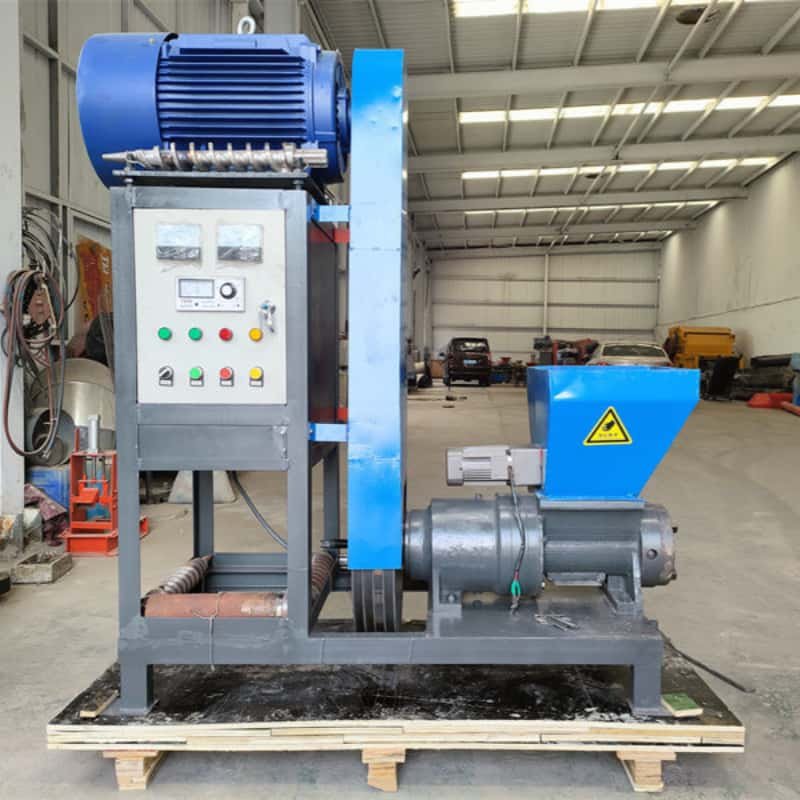 Screw sawdust charcoal briquette extruder machine for biomass BBQ charcoal rod production