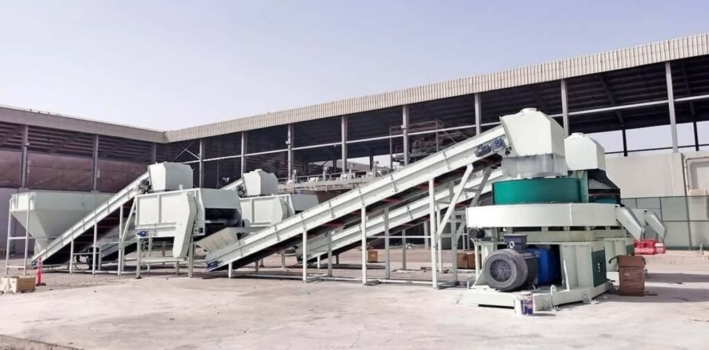 RDF fuel production line on-site operation, complete refuse derived fuel processing equipment